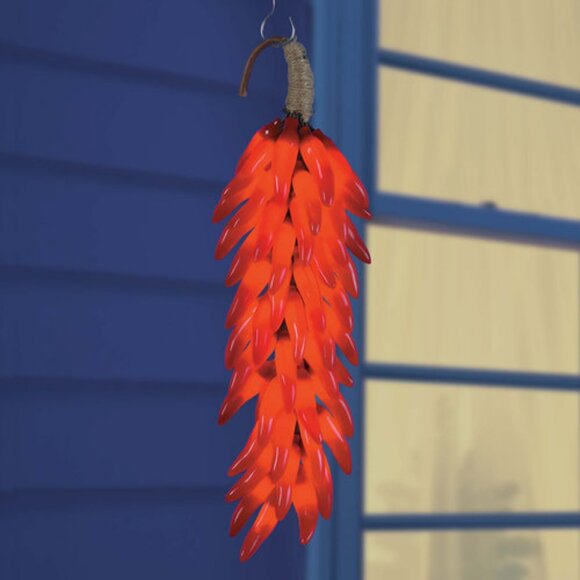 Red Chili Pepper Cluster Swag 50Ct Bunch Hanging Lights Decor Party Holiday Time - Picture 7 of 13
